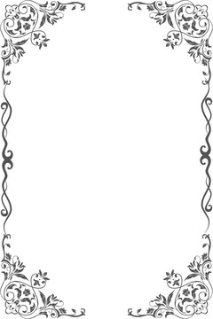 Simple and floral frame and border
