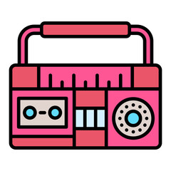 Radio Filled Line Icon