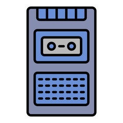 Voice Recorder Filled Line Icon