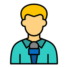 Journalist Filled Line Icon