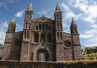 Fototapeta premium St Davids Cathedral in St Davids city in Pembrokeshire, Wales, United Kingdom