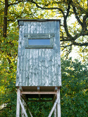 old wooden hunting  box