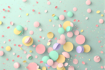 Confetti background for postcards, posters