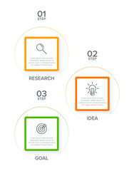 Vertical infographic design with icons and 3 options or steps. Thin line. Infographics business concept. Can be used for info graphics, flow charts, presentations, mobile web sites, printed materials.