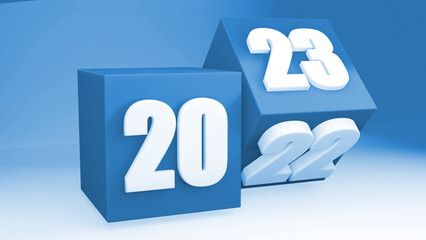 Silvester  Jahrewechsel von 2022 auf 2023 - Ein neuer Kalender startet