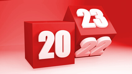 Silvester  Jahrewechsel von 2022 auf 2023 - Ein neuer Kalender startet