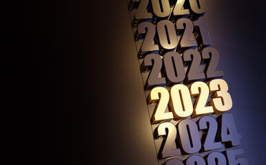 Silvester  Jahrewechsel von 2022 auf 2023 - Ein neuer Kalender startet
