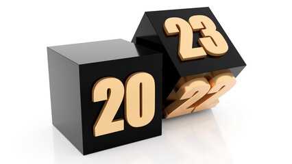 Silvester  Jahrewechsel von 2022 auf 2023 - Ein neuer Kalender startet