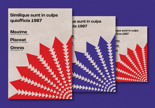 Swiss Cover Layout with Triangles Pattern