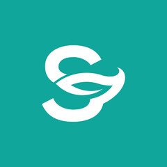 bold natural logo women letter S