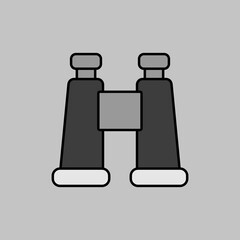 Binocular vector icon. Camping and Hiking sign