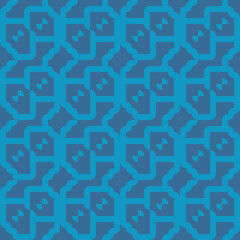 seamless blue pattern with geometric shapes