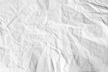 White crumpled natural paper texture