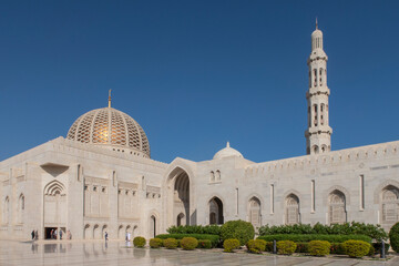Fototapeta na wymiar The Grand Mosque in Muscat in Oman
