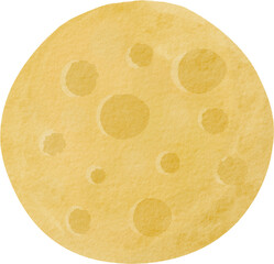 watercolor full moon