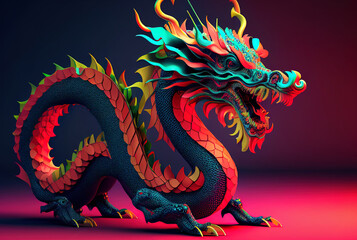 Chinese New Year Decoration--Closeup of Dancing Dragon and knots