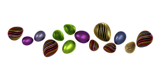 easter eggs multicolored close up background