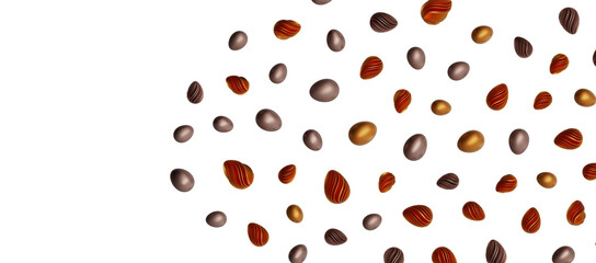 3d rendering of Easter glitter and black eggs