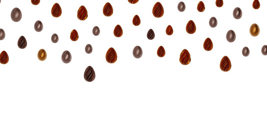 Abstract luxury golden easter eggs isolated