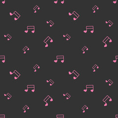 Seamless pattern in doodle style. Valentine's Day. Love, hearts. Element for printing on paper and fabric