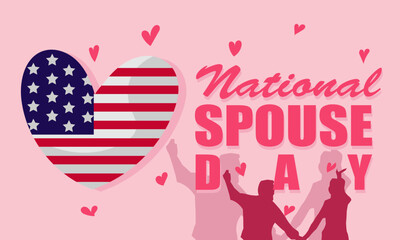 National spouses day celebration Holiday concept. vector design suitable Template for background, banner, card, poster
