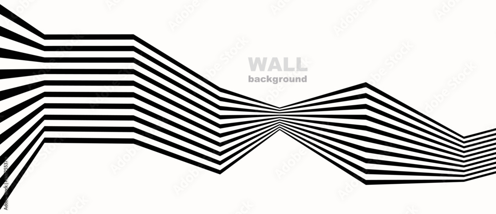 Aufkleber abstract background with zigzag lines. stripes optical art illusion.