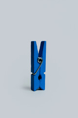 clothespin on blue