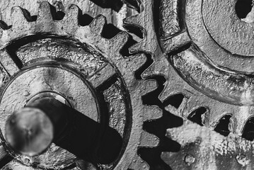 Gears belonging to a machine from the old defunct iron industry in Forsaback Sweden