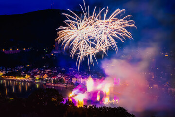 Naklejka premium Feuerwerk - Heidelberg