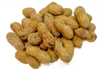 Bunch of Peanuts Salted and Roasted in the Shell