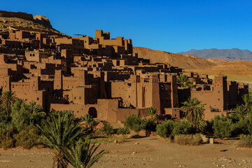 North Africa. Morocco. Ksar d'Ait Ben Haddou in the Atlas Mountains of Morocco. UNESCO World Heritage Site since 1987