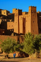 Gordijnen North Africa. Morocco. Ksar d'Ait Ben Haddou in the Atlas Mountains of Morocco. UNESCO World Heritage Site since 1987 © BTWImages