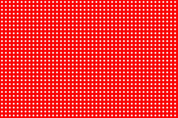 Obraz premium Seamless Large Texture of polka white dot pattern on red abstract background with circles. Suitable for textile, packaging, postcards, Wallpapers, banners. Colorful Christmas material for gifts