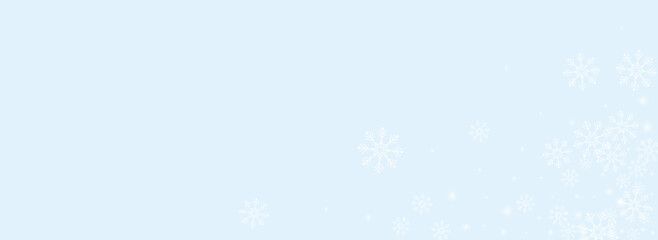 Naklejka na ściany i meble Golg Snowflake Vector Panoramic Blue Background.