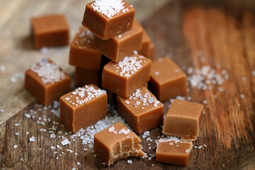 Salted caramel. Creamy toffee with sea salt.