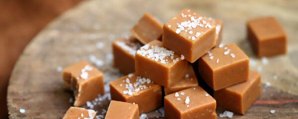 Salted caramel. Creamy toffee with sea salt.