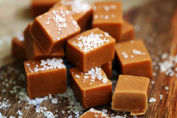 Salted caramel. Creamy toffee with sea salt.