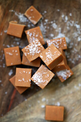 Salted caramel. Creamy toffee with sea salt.