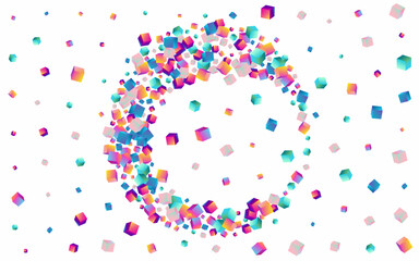 Gradient Brick Vector White Background.