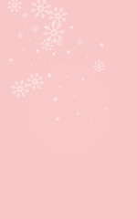 Golden Snow Vector Pink Background. Winter