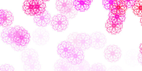 Light Pink vector natural backdrop with flowers.