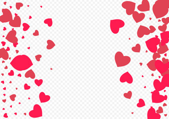 Burgundy Hearts Vector Transparent Backgound.