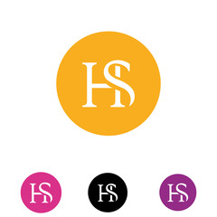 letter HS logo design vector template with AI and EPS file.
