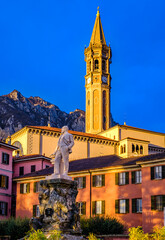 Obraz premium old town and port of Lecco in italy