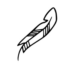 Writing Quill Feather Pen doodle style