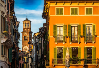 Fototapeta na wymiar old town of Verona - italy