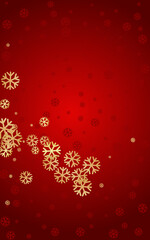 Fototapeta na wymiar White Snowflake Vector Red Background. Falling