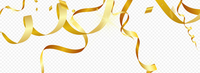 Yellow Streamer Abstract Vector Panoramic