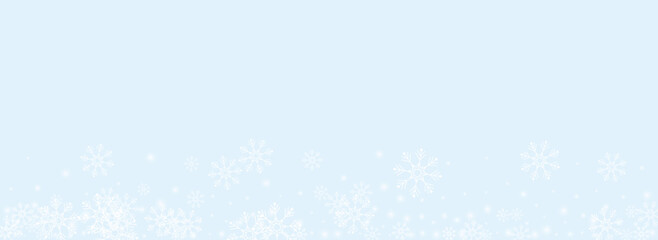 Gray Snow Vector Panoramic Blue Background. magic