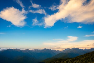 Fototapeta premium Mountains in the clouds